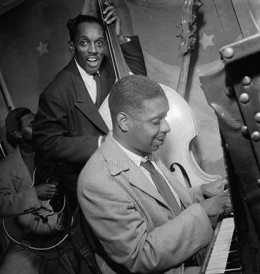 Portrait of Jimmy Jones, John (O.) Levy, and Al Casey(?), Pied Piper, New York, N.Y., ca. Sept. 1947 Creator: William Paul Gottlieb.