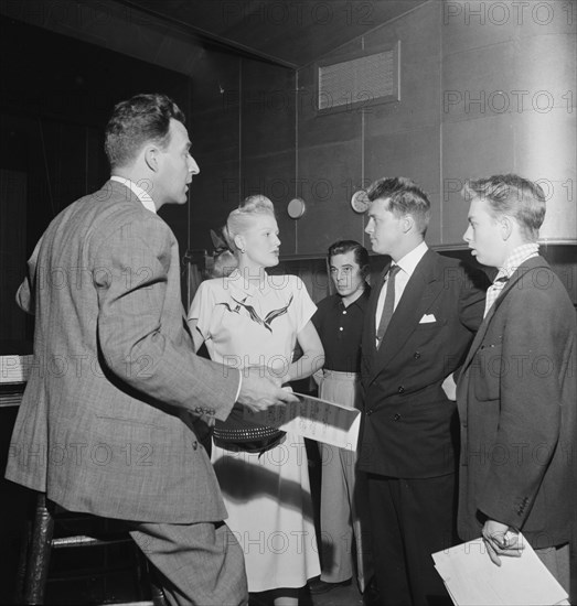 Portrait of Jerry Wald, Gordon MacRae, Mel Tormé, Marion Hutton...Saturday Teentimers Show, NY, 1947 Creator: William Paul Gottlieb.