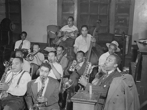 Portrait of Joe Thomas and Eddie Wilcox, Loyal Charles Lodge No. 167, New York, N.Y., ca. Oct. 1947. Creator: William Paul Gottlieb.