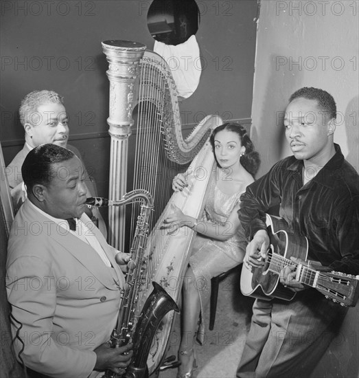 Portrait of Gene Sedric, Cliff Jackson, Olivette Miller, and Josh White, Café Society..., N.Y., 1947 Creator: William Paul Gottlieb.