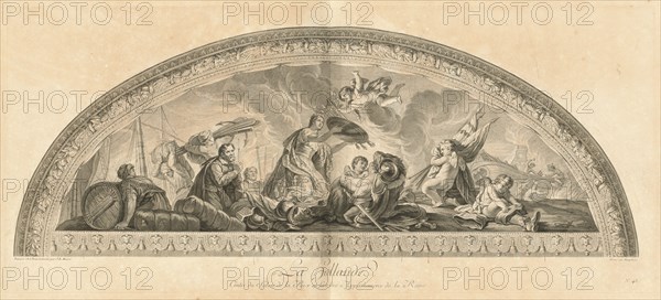La Hollande Cintre du Salon de la Paix en face des Appartmens de la Reine..., [pl. 48], pub. 1752. Creators: Jean-Baptiste Masse, Louis Desplaces.