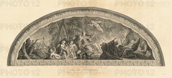 L'Allemagne Cintre du Salon de la Paix en face de la Galerie (Germany...) [pl. 46], published 1752