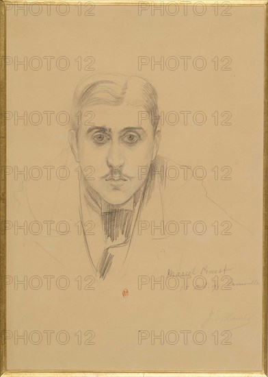 Portrait of Marcel Proust , 1891. Creator: Blanche, Jacques-Émile (1861-1942).