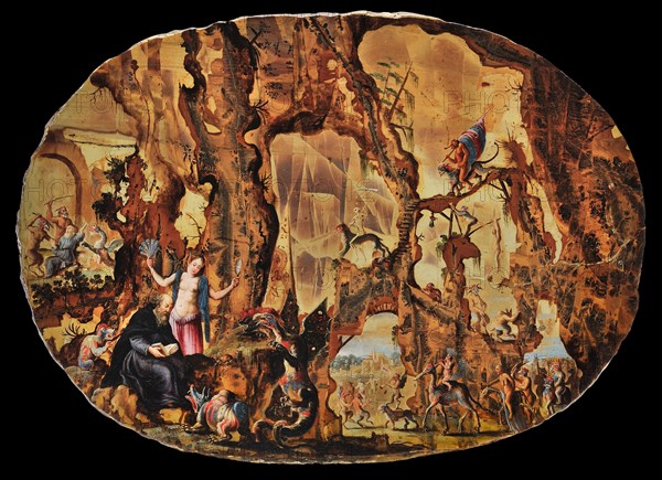 Die Versuchung des heiligen Antonius , ca 1595-1605. Creator: Swanenburgh, Jacob Isaacszoon van (1571-1638).