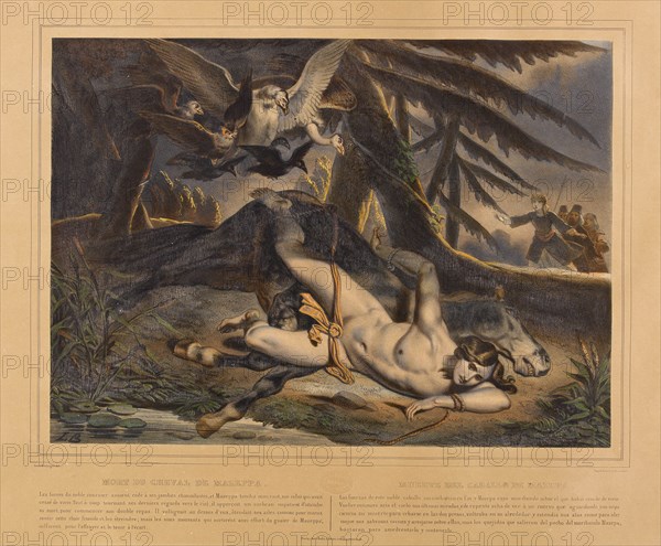 The Death of Mazeppa, 1839. Creator: Boulanger, Louis Candide (1806-1867).