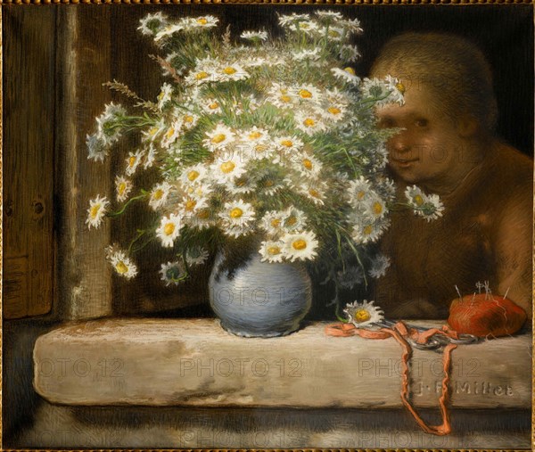 The Bouquet of Daisies (Le Bouquet de marguerites), c. 1871. Creator: Millet, Jean-François (1814-1875).