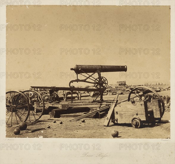 A Russian Cannon. From: Souvenir de la Guerre de Crimee, 1855. Creator: Méhédin, Léon-Eugène (1828-1905).