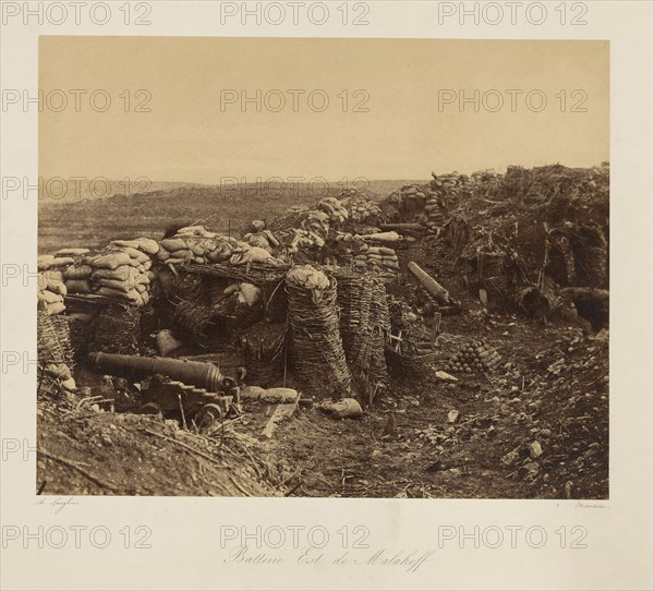 East Malakoff Battery. From: Souvenir de la Guerre de Crimee, 1855. Creator: Langlois, Jean-Charles (1789-1870).