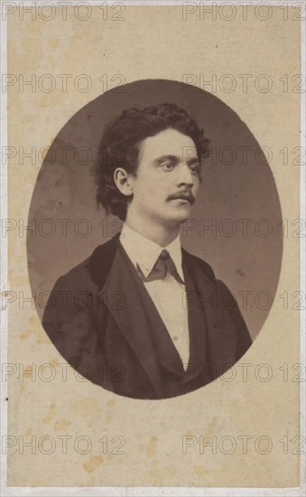 Portrait of the cellist and composer David Popper (1843-1913), 1867. Creator: Photo studio Max Auerbach.