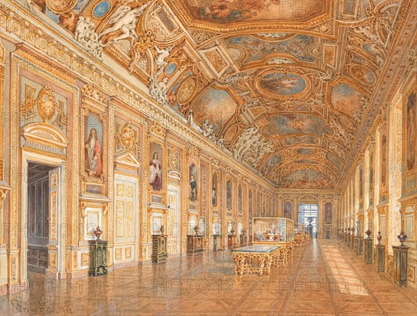 Galerie d'Apollon, Louvre, 1902. Creator: Alt, Franz (1821-1914).