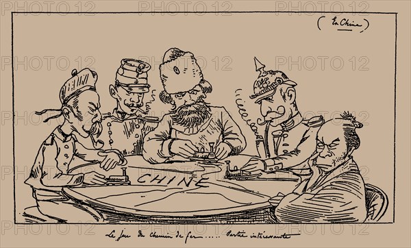 Chemin de fer (Railway) gambling game, 1898. Creator: Bigot, Georges (1860-1927).