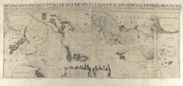 Map of Ukraine, 1650. Creator: Le Vasseur de Beauplan, Guillaume (ca 1600-1673).
