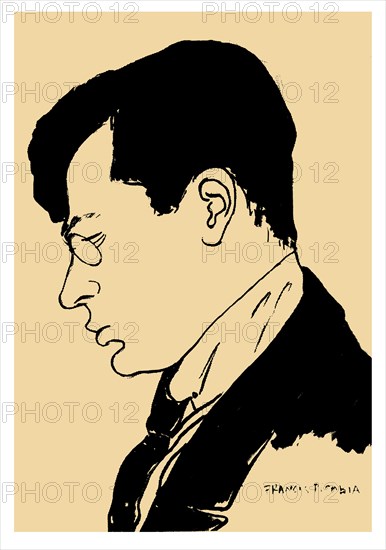 Portrait of Tristan Tzara (1896-1963), 1919-1920. Creator: Picabia, Francis (1879-1953).