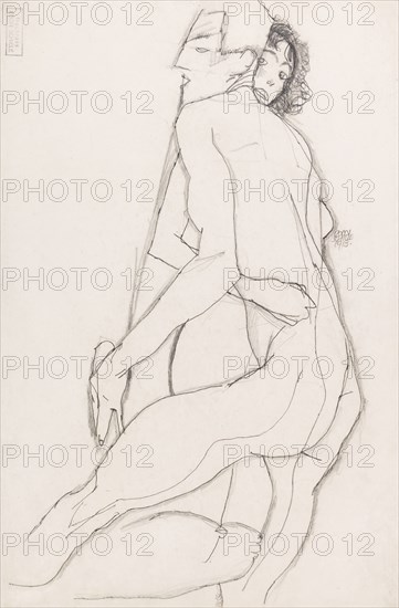 Lovers, 1913. Creator: Schiele, Egon (1890-1918).