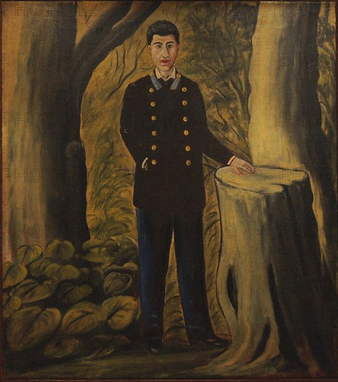 Portrait of Ilia Zdanevich, 1913. Creator: Pirosmani, Niko (1862-1918).