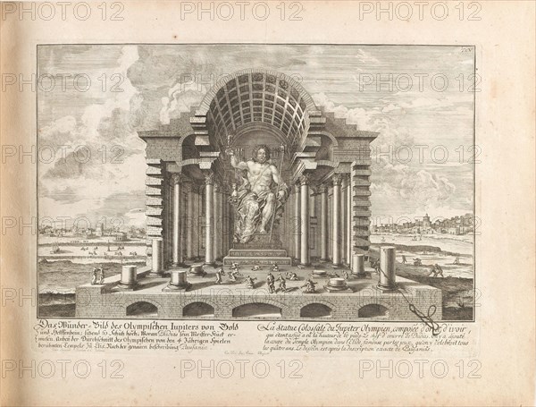 The Statue of Jupiter at Olympia. From "Entwurff einer historischen Architektur", 1725. Creator: Fischer von Erlach, Johann Bernhard (1656-1723).