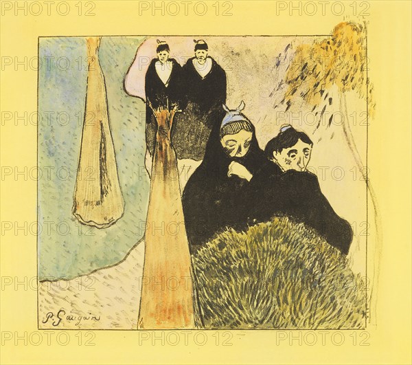 Les vieilles filles à Arles, 1889. Creator: Gauguin, Paul Eugéne Henri (1848-1903).