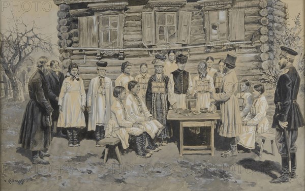 Russian Wedding, 19th century. Creator: Kaufmann, D. (active End of the 19th cen.).