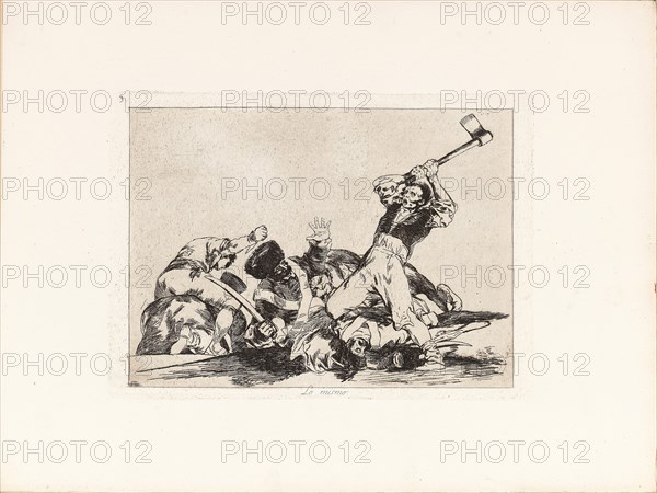 Los Desastres de la Guerra (The Disasters of War), Plate 3: Lo mismo (The same) , 1810s. Creator: Goya, Francisco, de (1746-1828).