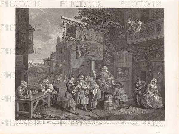 Four Prints of an Election: Canvassing for Votes, Plate II, 1758. Creator: Hogarth, William (1697-1764).