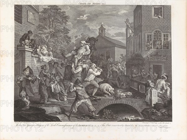 Four Prints of an Election: Chairing the Member, Plate IV, 1758. Creator: Hogarth, William (1697-1764).