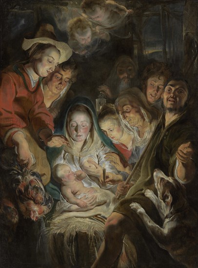 The Adoration of the Shepherds, c. 1616-1617. Creator: Jordaens, Jacob (1593-1678).