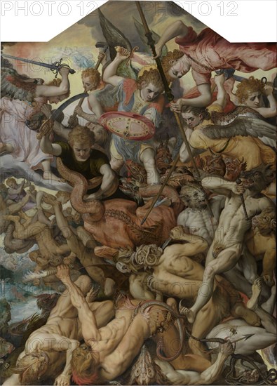 The Fall of the Rebel Angels, 1554. Creator: Floris, Frans, the Elder (1519-1570).