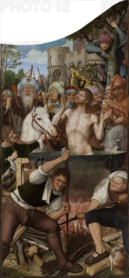 Altarpiece of the Joiners' Guild. The Martyrdom of Saint John the Baptist, 1511. Creator: Massys, Quentin (1466-1530).