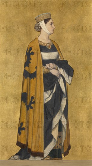 Margaret II (1202-1280), Countess of Flanders, daughter of Baldwin IX, Latin Emperor of..., 1889. Creator: Vriendt, Albrecht de (1843-1900).