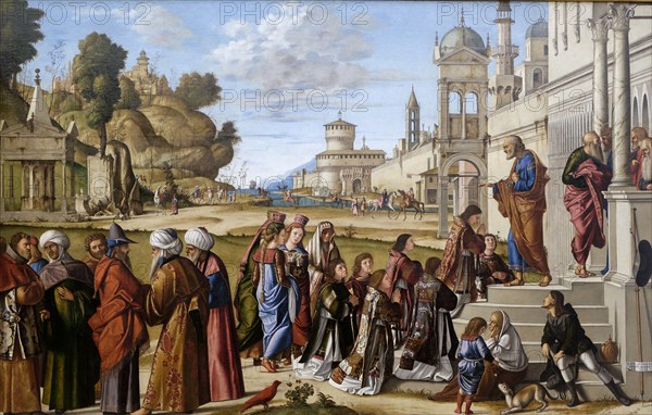 Consecration of Saint Stephen as deacon, 1511. Creator: Carpaccio, Vittore (1460-1526).