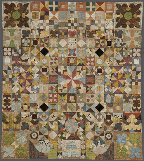 The Silk Patchwork Coverlet, 1718. Creator: Anonymous master.