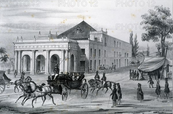Theater of Tacón in Havana, 1840. Creator: Mialhe, Federico (1810-1881).