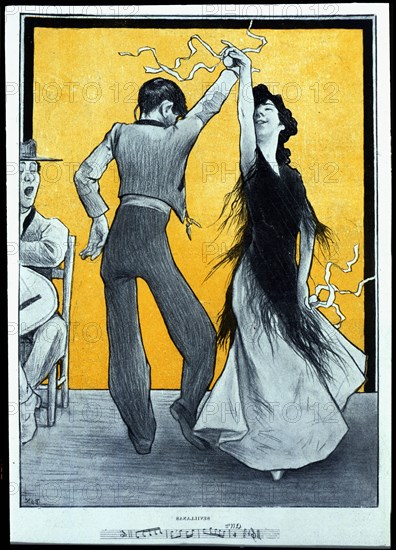 Sevillanas, winning work of the contest organized by the Blanco y Negro magazine, Madrid in 1900. Creator: Medina Vera, Inocencio (1876-1918).