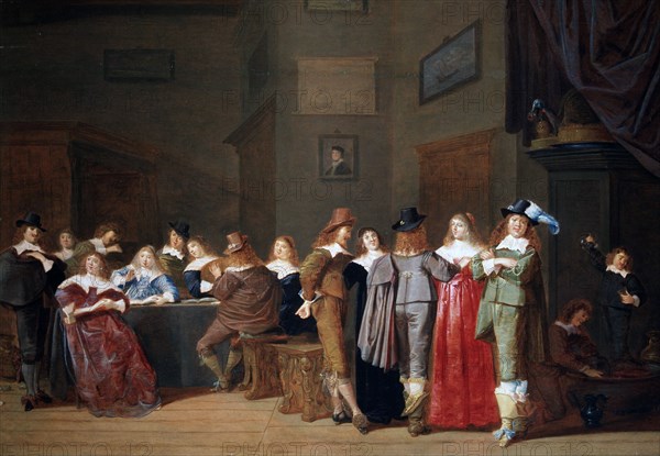 Gallant Scene in an interior, 1644. Creator: Hals, Dirck (1591 - 1656).