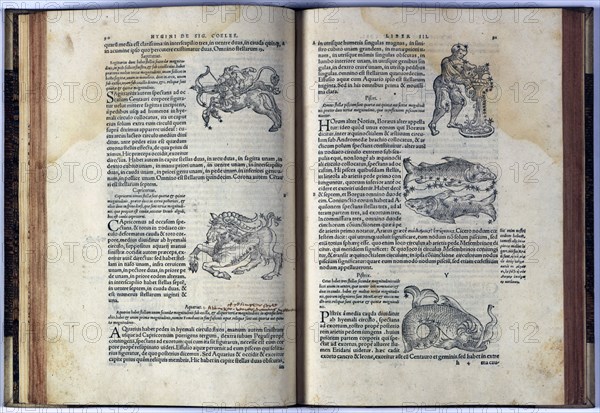 Pages of the book on mythology and iconography 'Fabolarum liber', 1549. Creator: Gaius Julius Hyginus (64 bC. - 17 aC,).