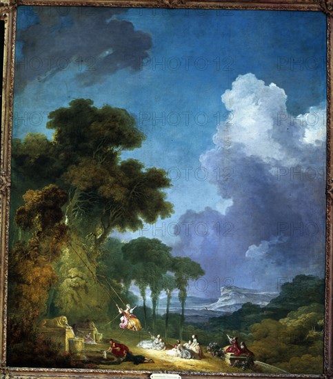 'The Swing', the work of Jean Honoré Fragonard, 18th century. Creator: Fragonard, Jean Honore (1732 - 1806).