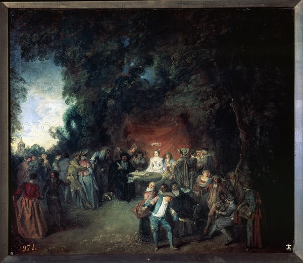 'Wedding Capitulations and Country Dance', 18th century. Creator: Watteau, Jean Antoine (1684 - 1721).