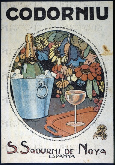 Advertising poster for Codorniu champagne, 1926. Creator: Llaverias i Labró, Joan. (1865-1938).
