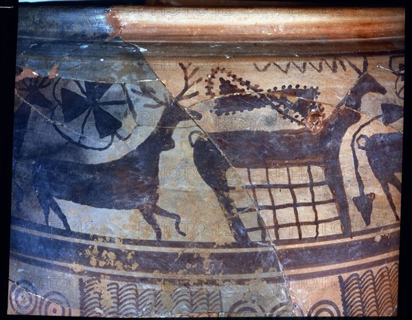 Detail of a vase from the Tossal de San Miguel, Lliria (Valencia). Creator: Unknown.