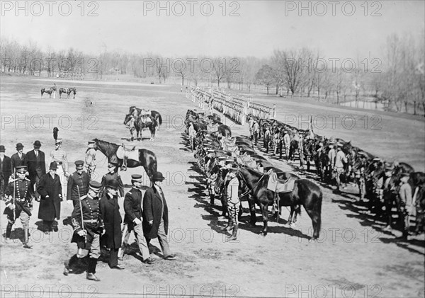 Culver Military Academy - Black Horse Troop, Personal Escort To Vice President Marshall at..., 1913. Creator: Harris & Ewing.