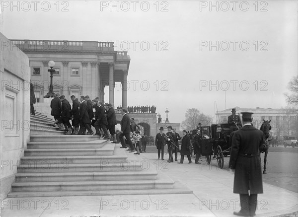 Admiral George Dewey, U.S.N. - Taking Coffin Into Capitol, 1917. Creator: Harris & Ewing.