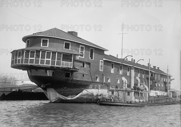 U.S.S. Franklin, used as training ship - Adm. Farragut's Flagship, 1916. Creator: Harris & Ewing.