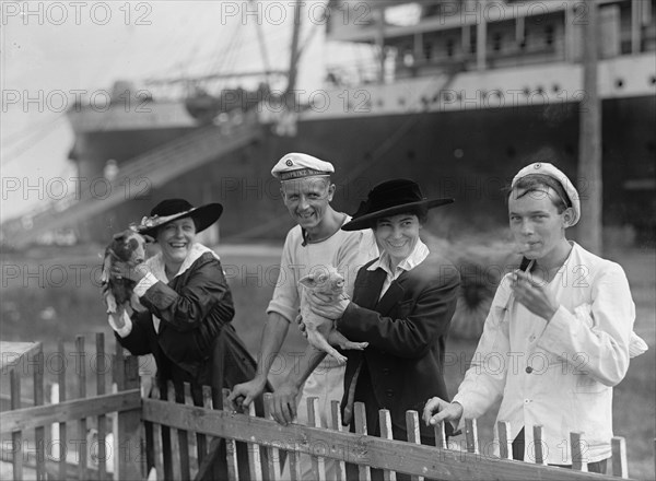 German Sailors Interned in U.S., 1917. Creator: Harris & Ewing.