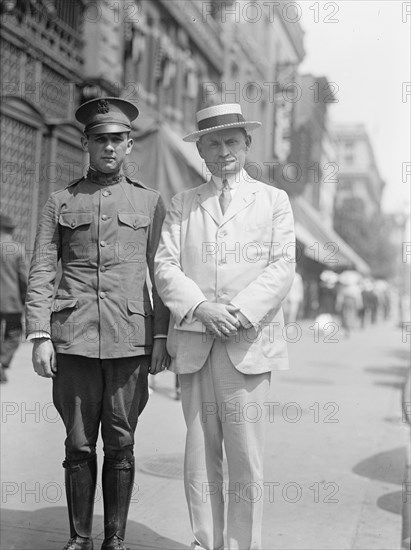 Edward Nash Hurley with Son, 1917.  Creator: Harris & Ewing.