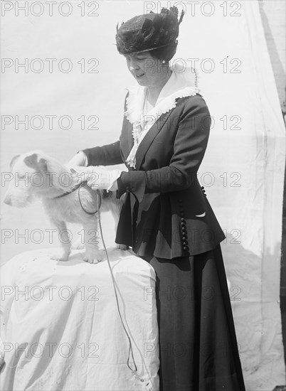 Gladys Ingalls, Mrs. Arnold Robertson, Dog Show, 1916. Creator: Harris & Ewing.