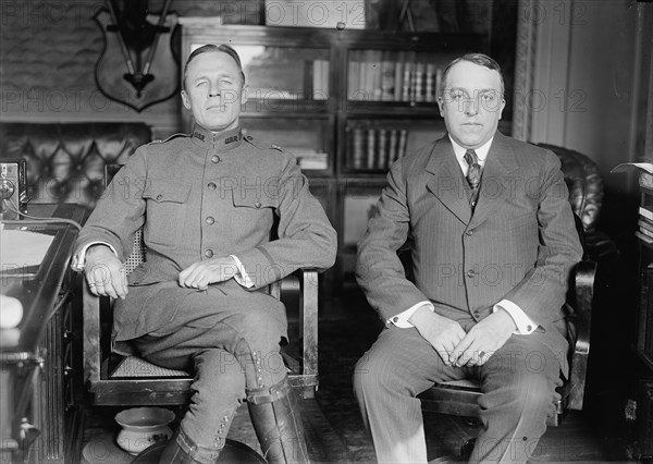 William Moulton Ingraham, Asst. Secretary of War, with His Successor Benedict Crowell,1917 Creator: Harris & Ewing.