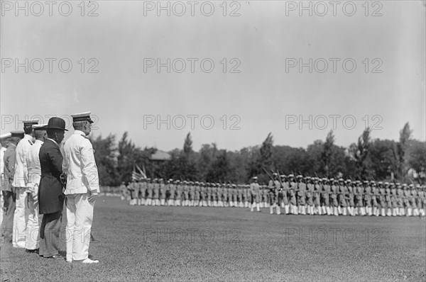 Viscount Ishii Kikujiro, Head of Japanese Mision [sic] To U.S., at Annapolis..., 1917. Creator: Harris & Ewing.