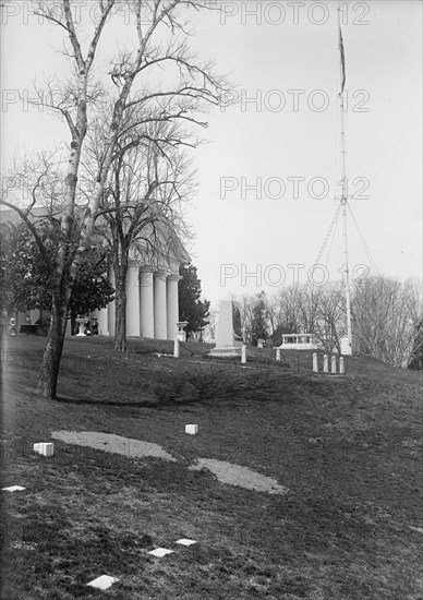 Major Pierre L'Enfant of France, Views of Tomb And of Mansion, from Down Hill, 1917. Creator: Harris & Ewing.