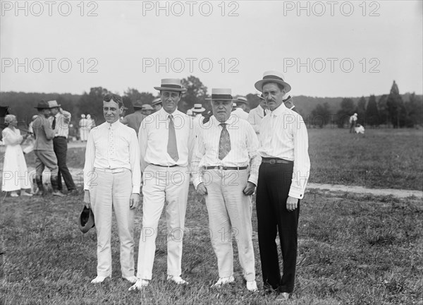 Marine Corps Rifle Range, N.D. Baker; F.D. Roosevelt; F.K. Lane; C.S. Vrooman, 1917. Creator: Harris & Ewing.