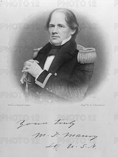 Matthew Fontaine Maury, U.S. Navy, c1850s, (1917).  Creator: Unknown.